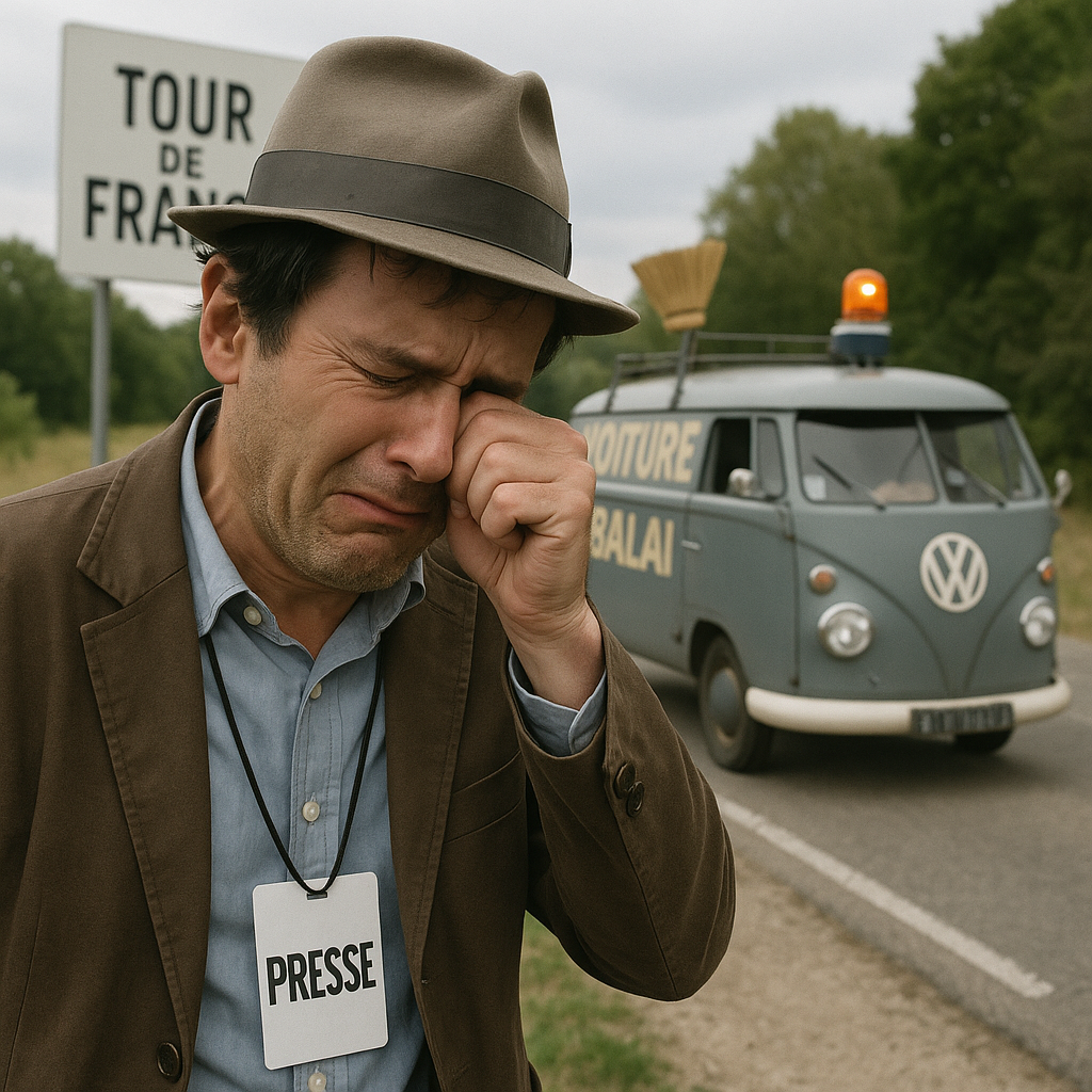 Ripping off our race number and climbing into the broom wagon